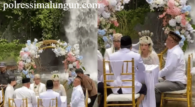 Viral! Akad Nikah di Bawah Air Terjun, Netizen Takjub